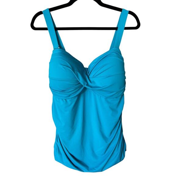 Anne Cole Women's Live in Color Twist Front Underwire Tankini Swim Top Size 18W - Picture 3 of 6